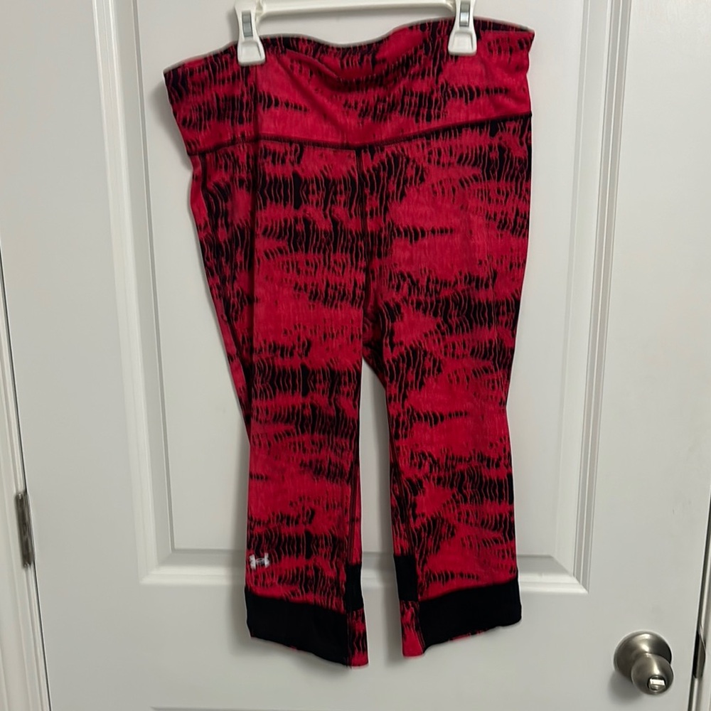 Under Armour Red and Black Patterned Leggings